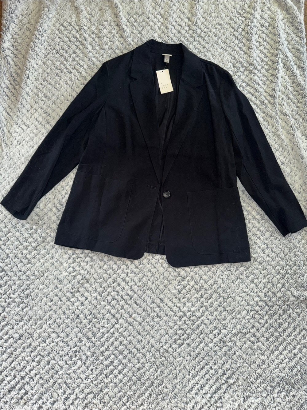 Black Women's Single-Button Blazer